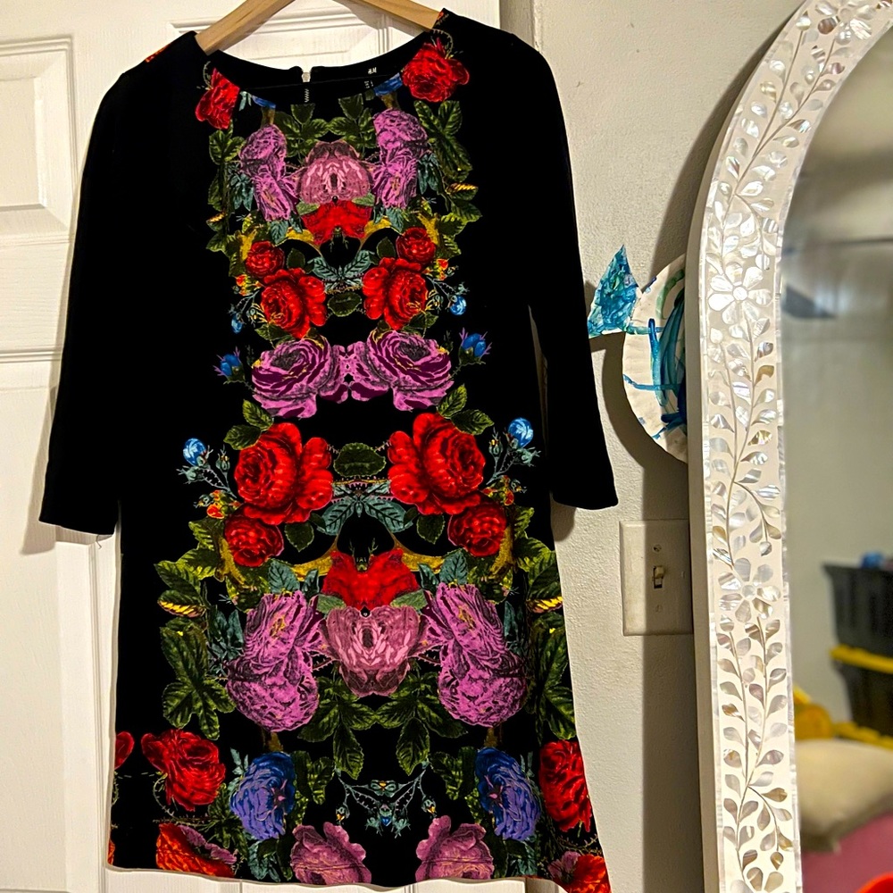 H&M floral shift dress